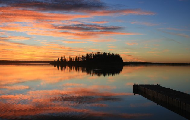 Sunset Elk Island National Park