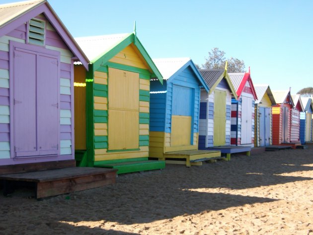 Vrolijke strandhuisjes