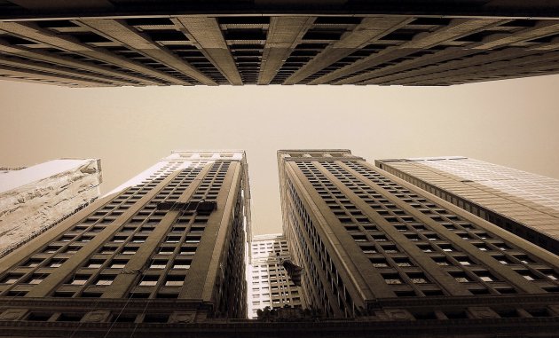 Wandelen door Financial District NYC