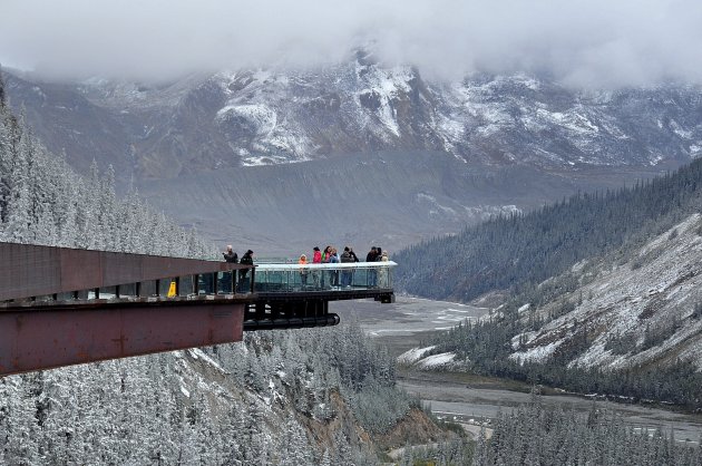 Zweven tussen hemel en aarde bij de Glacier Skywalk !