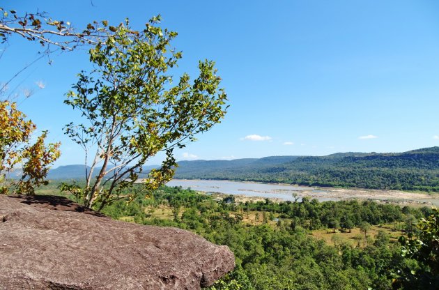 Kliffen langs de Mekong rivier.