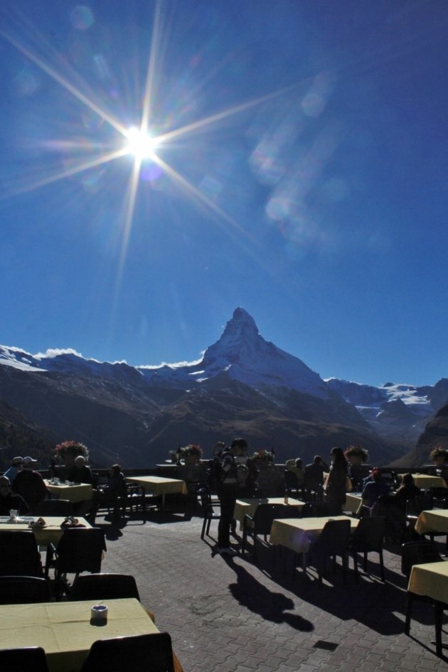 Koffietijd onder de Matterhorn