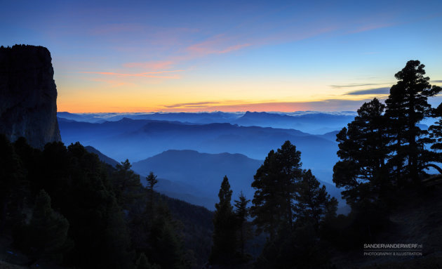 Silhouet van de Vercors 