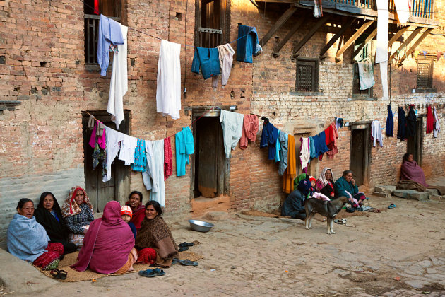 Straatbeeld in Kirtipur