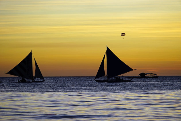 Zonsondergang op Boracay eiland