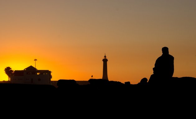 Rabat tijdens zonsondergang