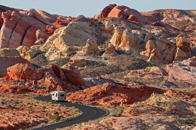 toeren door het Valley of Fire S.P.