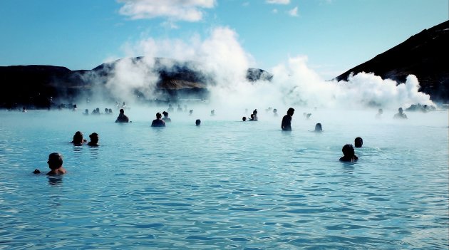 Opwarmen in de Blue Lagoon