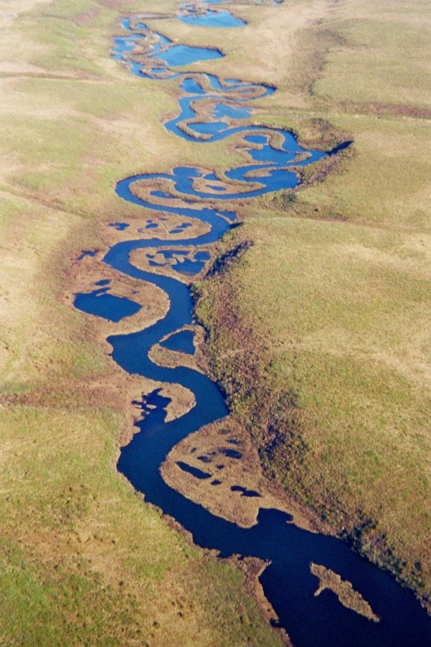 Boven de toendra van North West Territories