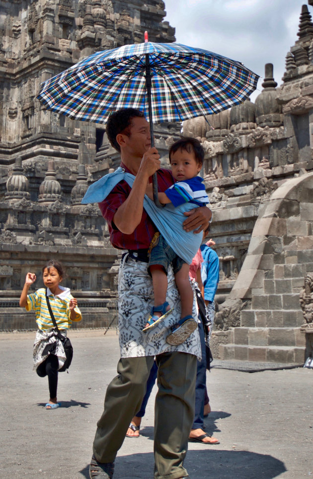 Verkoeling bij de Prambanan