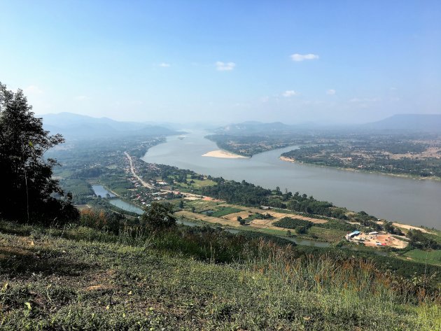 eiland in de Mekong.