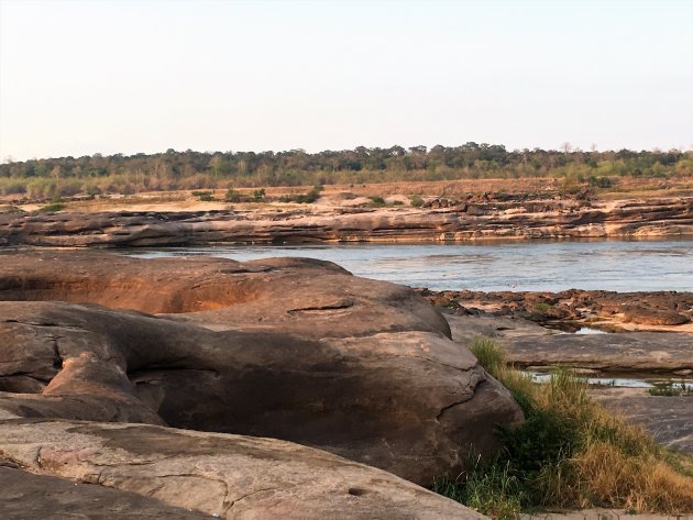 Laag water in de Mekong