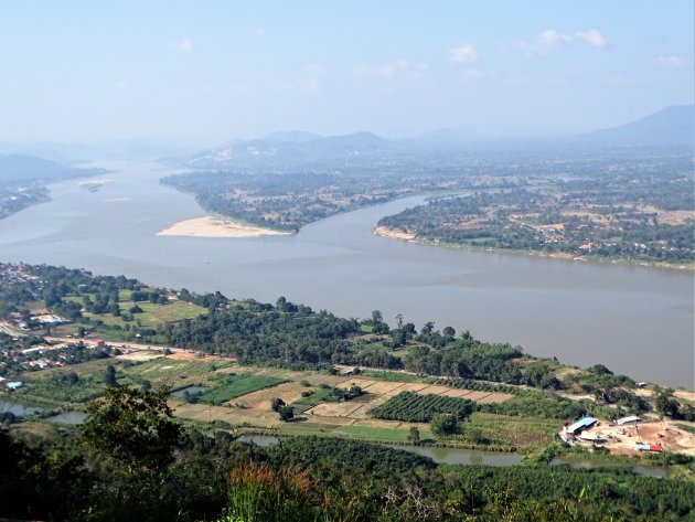 Driehoek eiland in Mekong