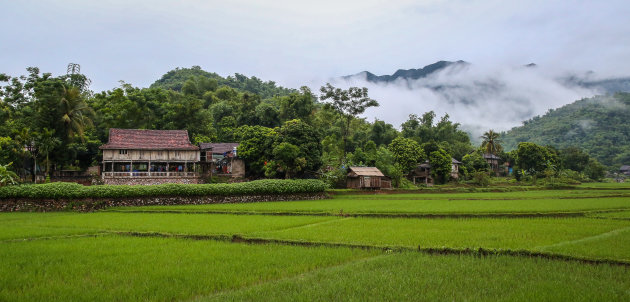 Traditionele paalwoning in Mai Chau