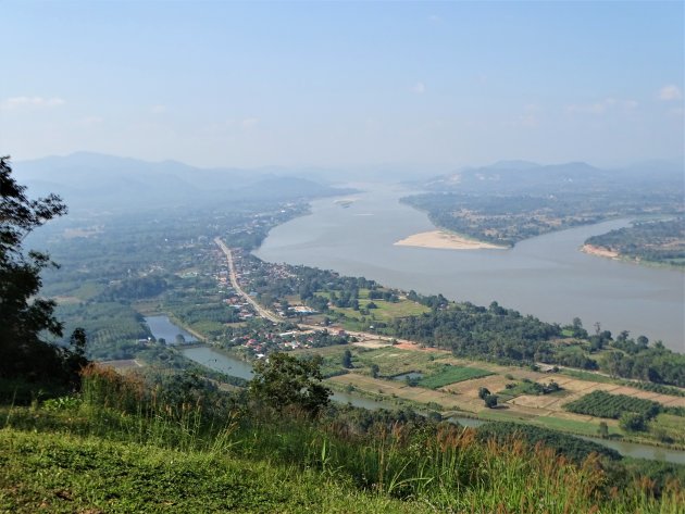 Uitzicht over Mekong rivier.