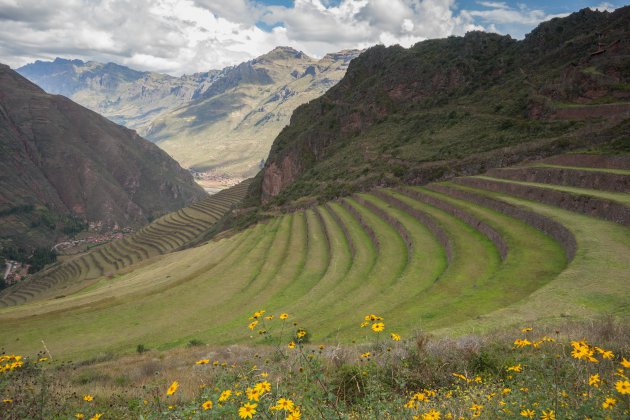 Inca ruïnes bij Pisac