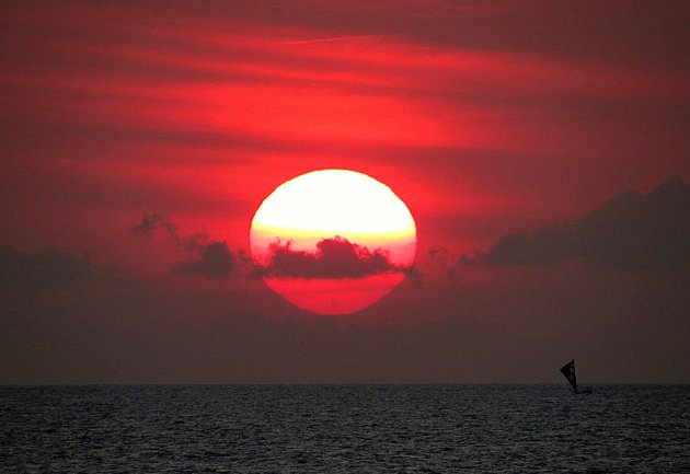 Zonsondergang bij Bali