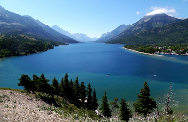 Uitzicht op Waterton Lake 2