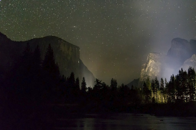 Yosemite bij nacht