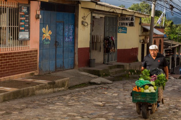 Groenteboer in Copan Ruinas