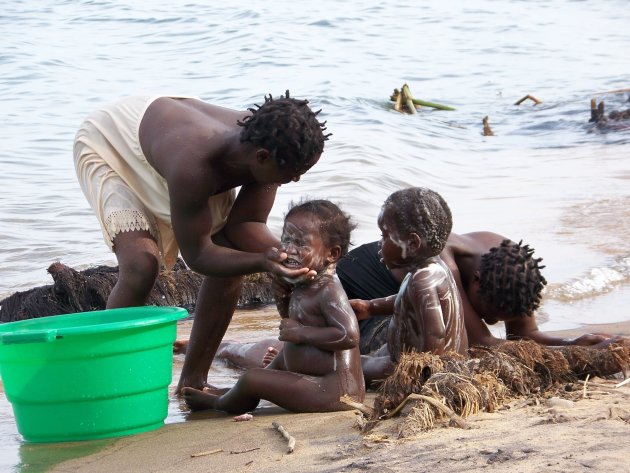 Badderen in Lake Malawi