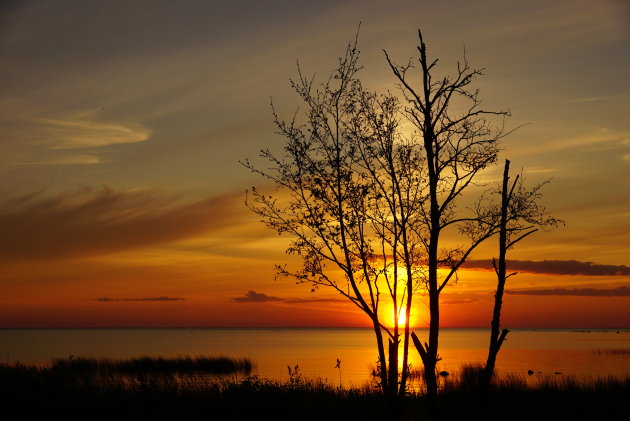 Finse zonsondergang