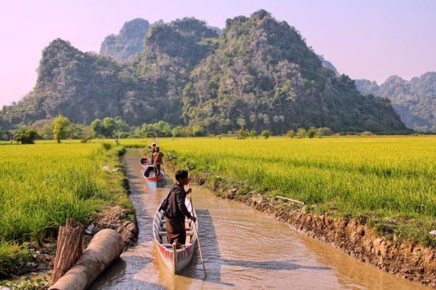 Karstgebergte in de buurt van Hpa-An