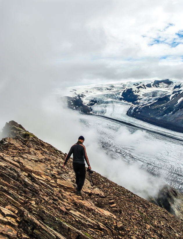 Boven de wolken in de Skaftafell