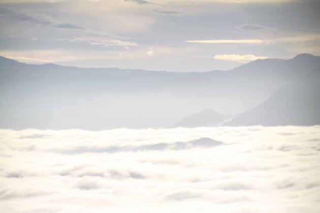 Met je hoofd in de wolken wakker worden, Kenscoff, Haiti